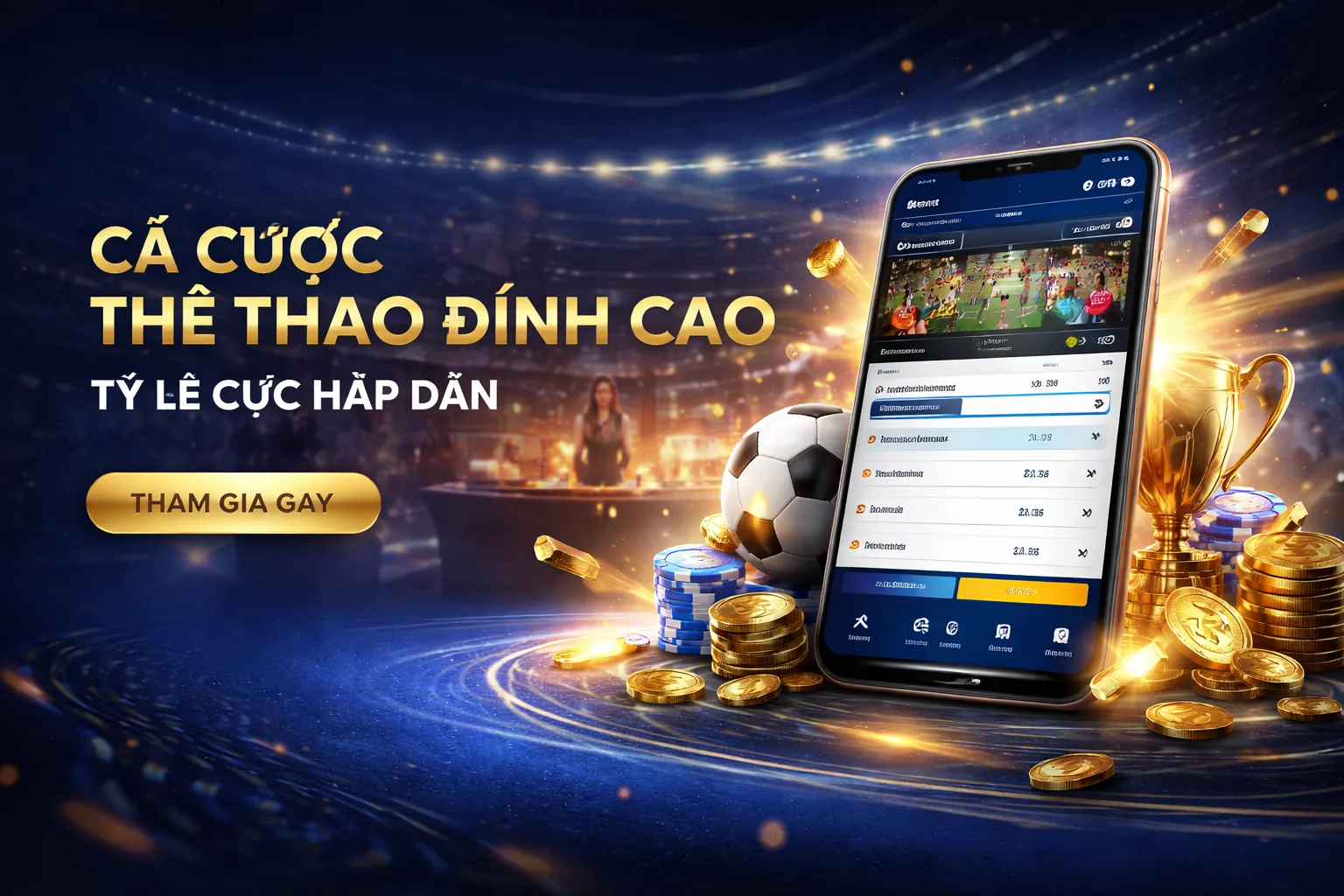 Sân vận động Thể Thao sôi động với đám đông cổ vũ